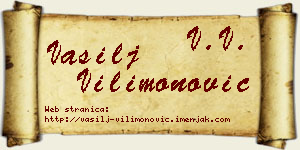 Vasilj Vilimonović vizit kartica